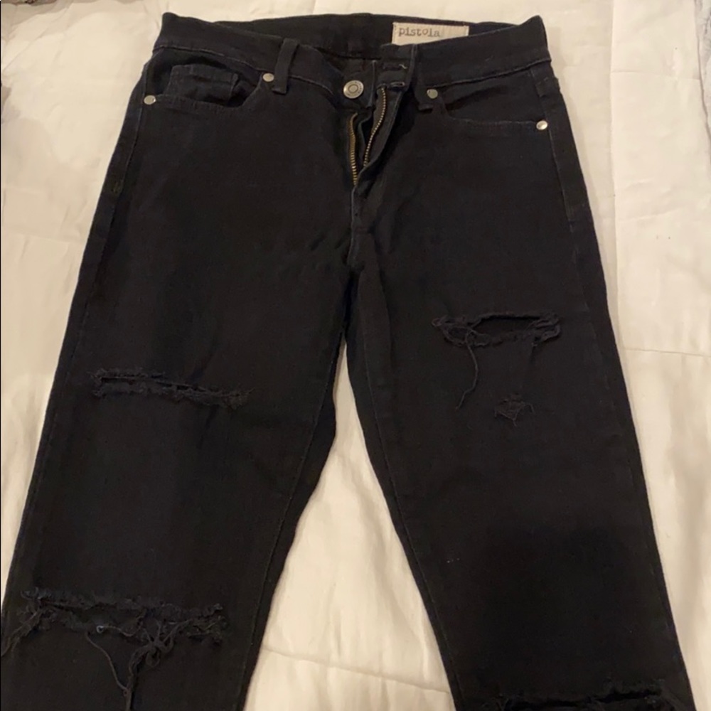 Pistole black ripped skinny jeans